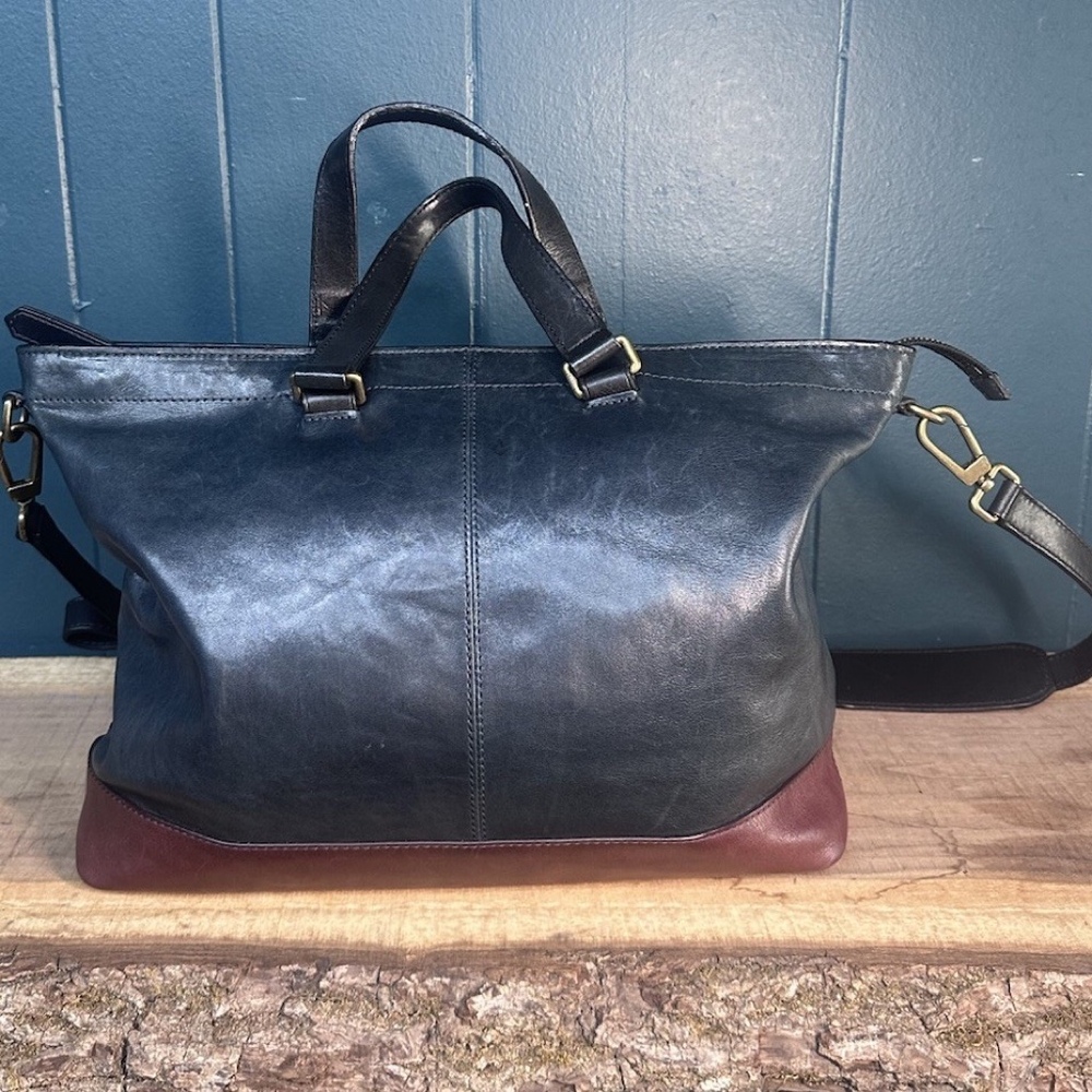 Coach 71453 Bleecker Urban Commuter Colorblock Leather Business Bag 2 Way